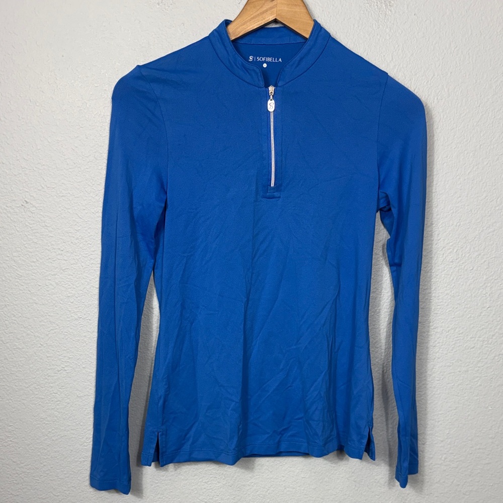 Sofibella‎ Long Sleeve Zip-Up Top